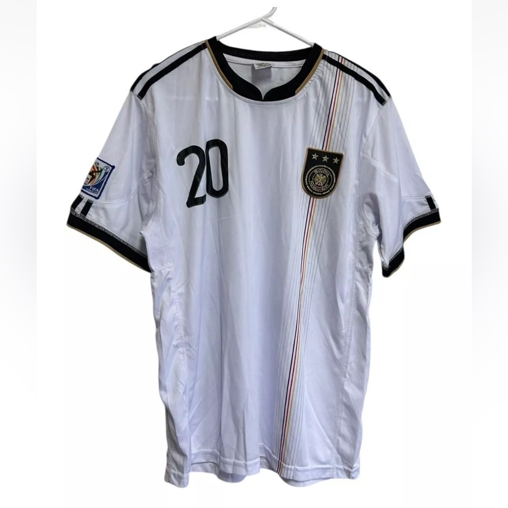 Deutscher Fussball-bund Soccer Jersey Size Large Podolski #20 2010 World Cup